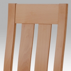 Jedálenská drevená stolička Bulky, buk/hnedá - 3