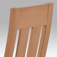 Jedálenská drevená stolička Bulky, buk/hnedá - 5