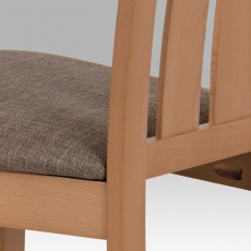 Jedálenská drevená stolička Bulky, buk/hnedá - 6