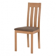 Jedálenská drevená stolička Bulky, buk/hnedá - 1