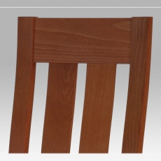 Jedálenská drevená stolička Bulky, čerešňa/béžová - 3