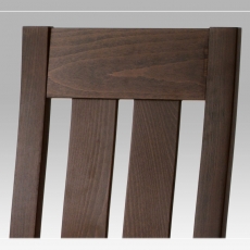 Jedálenská drevená stolička Bulky, orech/béžová - 2