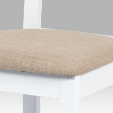 Jedálenská drevená stolička Horizont, biela/hnedá - 5