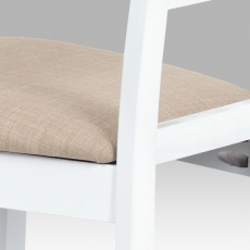 Jedálenská drevená stolička Horizont, biela/hnedá - 7