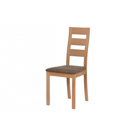 Jedálenská drevená stolička Horizont, buk/hnedá - 1