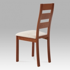 Jedálenská drevená stolička Horizont, čerešňa/béžová - 2
