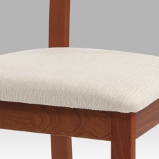 Jedálenská drevená stolička Horizont, čerešňa/béžová - 4
