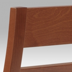 Jedálenská drevená stolička Horizont, čerešňa/béžová - 5
