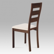 Jedálenská drevená stolička Horizont, orech/krémová - 2