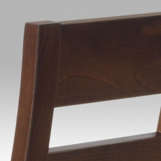 Jedálenská drevená stolička Horizont, orech/krémová - 4