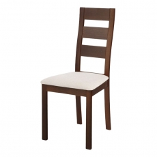 Jedálenská drevená stolička Horizont, orech/krémová - 1