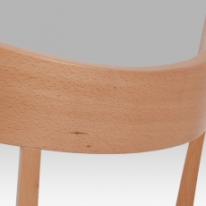 Jedálenská drevená stolička Wide, buk/hnedá - 8