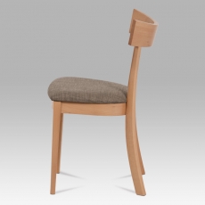 Jedálenská drevená stolička Wide, buk/hnedá - 3