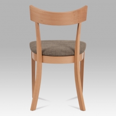 Jedálenská drevená stolička Wide, buk/hnedá - 5