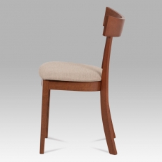Jedálenská drevená stolička Wide, čerešňa/krémová - 3
