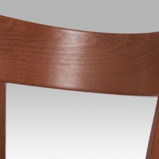 Jedálenská drevená stolička Wide, čerešňa/krémová - 6