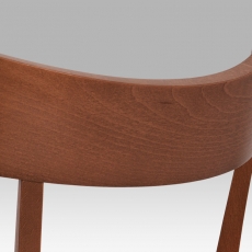 Jedálenská drevená stolička Wide, čerešňa/krémová - 8