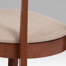 Jedálenská drevená stolička Wide, čerešňa/krémová - 9