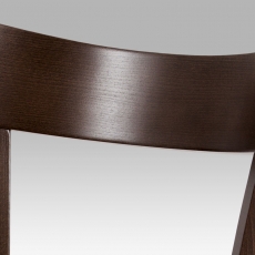 Jedálenská drevená stolička Wide, orech/krémová - 6