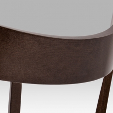 Jedálenská drevená stolička Wide, orech/krémová - 8