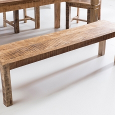 Jedálenská lavica Rustica, 120 cm, mangové drevo - 5