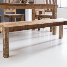 Jedálenská lavica Rustica, 120 cm, mangové drevo - 2