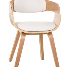 Konferenčná stolička drevená Kingdom (Súprava 2 ks), biela - 1