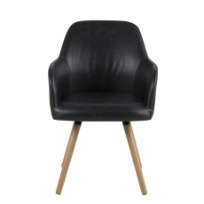 Konferenčná / jedálenská stolička Lane, vintage čierna - 2