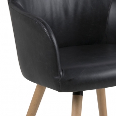 Konferenčná / jedálenská stolička Lane, vintage čierna - 6
