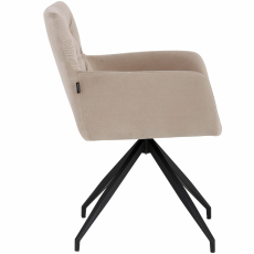 Jedálenská stolička Aashay (SADA 2 ks), zamat, hnedá - 3