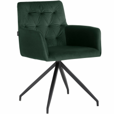 Jedálenská stolička Aashay (SADA 2 ks), zamat, zelená - 4