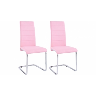 Jedálenská stolička Aber (Súprava 2 ks), ružová