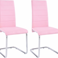 Jedálenská stolička Aber (Súprava 2 ks), ružová - 1
