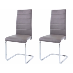 Jedálenská stolička Aber (Súprava 2 ks), sivá