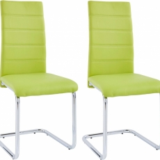 Jedálenská stolička Aber (Súprava 2 ks), zelená - 1