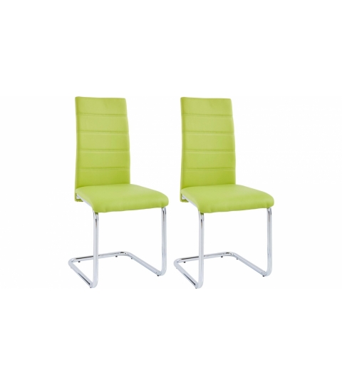Jedálenská stolička Aber (Súprava 2 ks), zelená