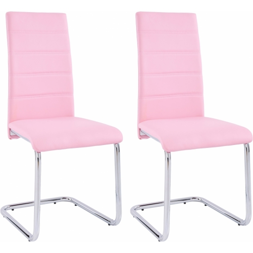 Jedálenská stolička Aber (Súprava 4 ks), ružová - 1