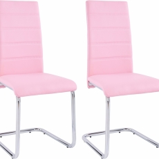 Jedálenská stolička Aber (Súprava 4 ks), ružová - 1
