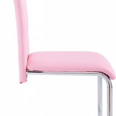 Jedálenská stolička Aber (Súprava 4 ks), ružová - 3