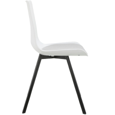 Jedálenská stolička Aida (SET 2 ks), plast, biela - 3