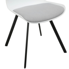 Jedálenská stolička Aida (SET 2 ks), plast, biela - 6
