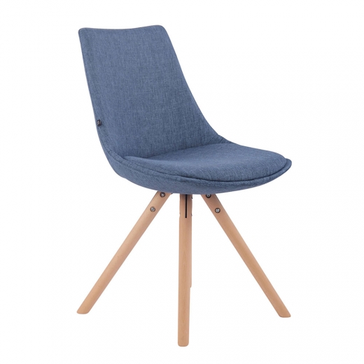 Jedálenská stolička Alba textil, prírodné nohy - 1