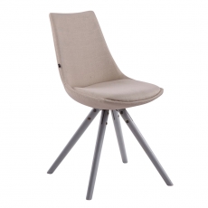 Jedálenská stolička Alba textil, sivé nohy - 1