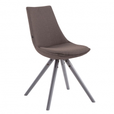 Jedálenská stolička Alba textil, sivé nohy - 6