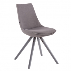 Jedálenská stolička Alba textil, sivé nohy - 3