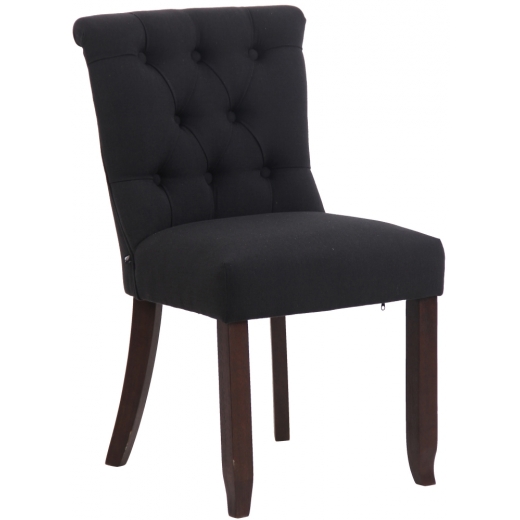 Jedálenská stolička Alberton, textil, čierna - 1