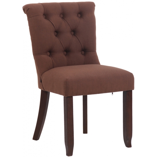 Jedálenská stolička Alberton, textil, hnedá - 1
