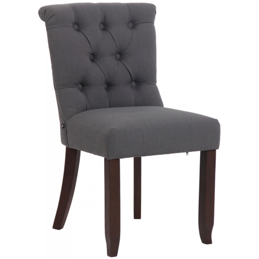 Jedálenská stolička Alberton, textil, tmavo šedá - 1