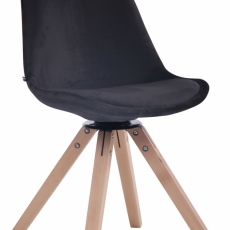 Jedálenská stolička Aldara, čierna / prírodné drevo - 1