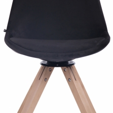 Jedálenská stolička Aldara, čierna / prírodné drevo - 2